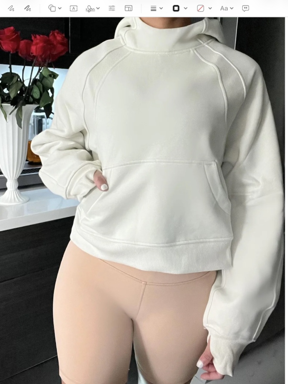 LULULEMON Scuba Oversized Side-Slit Hoodie in Bone NWOT/sz M/L